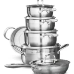 Nuvora Kitchen Classic 11-Piece 3-Ply Stainless Steel Cookware Set
